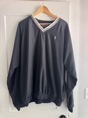 Black V-Neck GOLF Pullover Sweater - AUSTIN GOLF